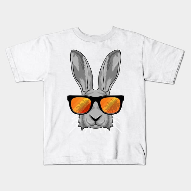 Rabbit with Sunglasses Kids T-Shirt by Markus Schnabel